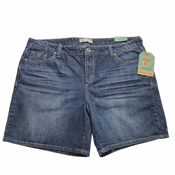 womens denim boyfriend shorts